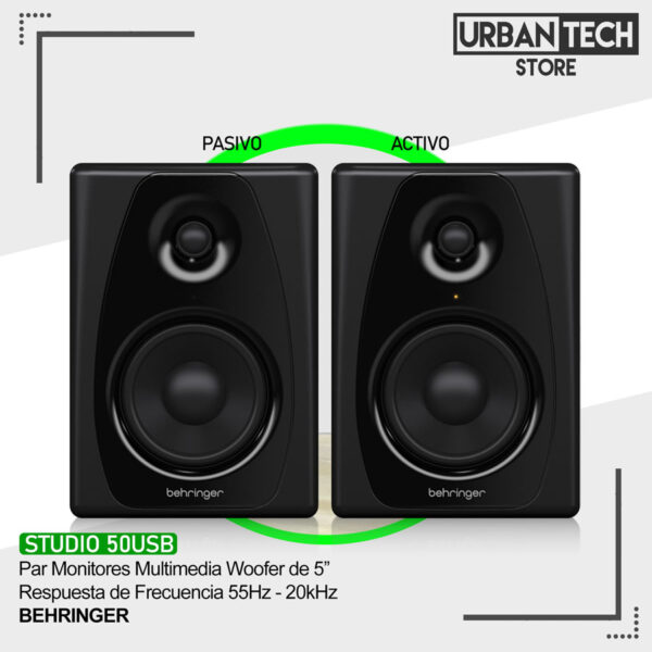 Monitores Par Behringer Studio 50USB