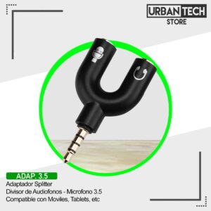 Adaptador Micrófono/Audífono a Plug 3.5