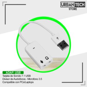 Adaptador Micrófono/Audífono a Usb
