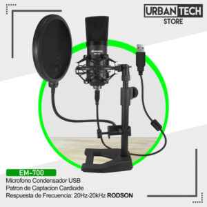 Micrófono Condensador Usb Rodson Em-700