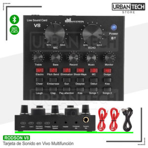 Tarjeta de Sonido en Vivo V8 Recargable