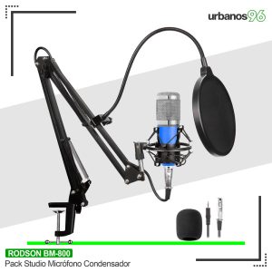 Pack Micrófono Rodson Bm-800 BL