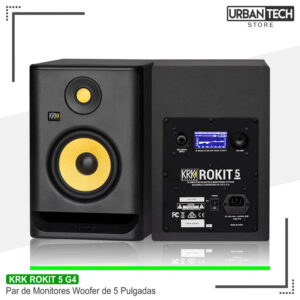 Par de Monitores 5" Krk Rokit 5 G4