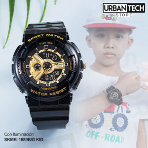 Reloj Skmei 1689 Black Gold Kid