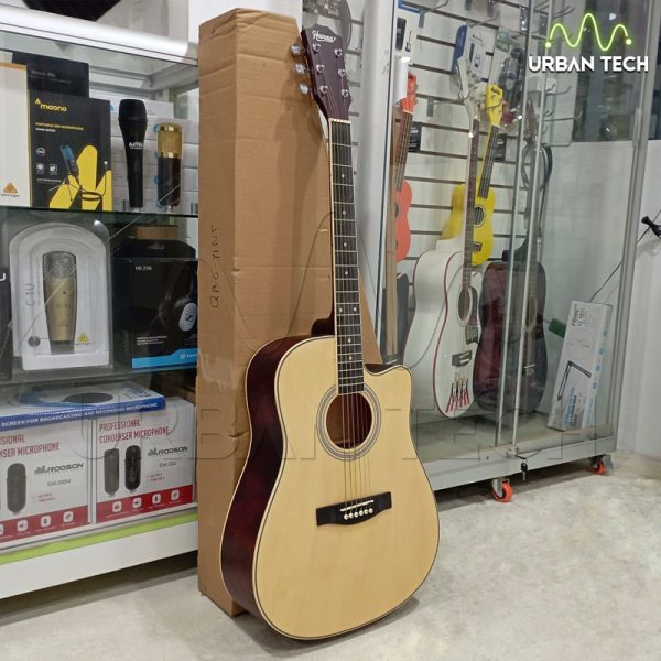 Guitarra Acústica Jumbo Havana 41 Pulgadas QAG41 Natural Mate - Imagen 2