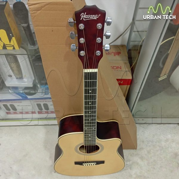 Guitarra Acústica Jumbo Havana 41 Pulgadas QAG41 Natural Mate - Imagen 4