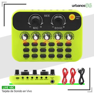 Tarjeta de Sonido en Vivo V8C GR Recargable