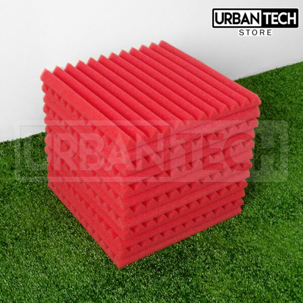 Espuma Acustica Rojo x12 Piezas T. Sierra 30x30x2.5cm - Imagen 2
