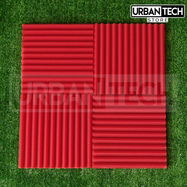 Espuma Acustica Rojo x12 Piezas T. Sierra 30x30x2.5cm - Imagen 4