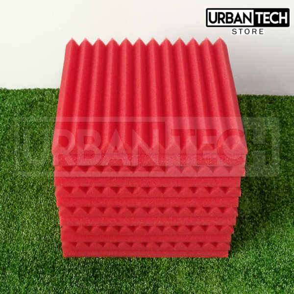 Espuma Acustica Rojo x12 Piezas T. Sierra 30x30x2.5cm - Imagen 6