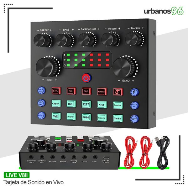 Tarjeta de Sonido en Vivo V8S-II Recargable