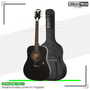 Guitarra Acústica Jumbo 41 Pulgadas Epiphone Pro-1 Bk
