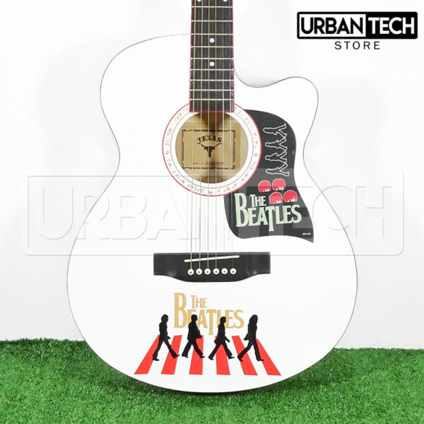 Guitarra Acústica Texas 40 Pulgadas Blanco Brillante The Beatles - Imagen 5