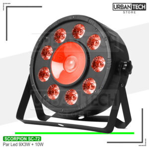 Par Led 9x3w + 10w RGB Dmx Scorpion Sc-72