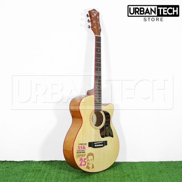Guitarra Acústica Texas 40 Pulgadas Natural Brillante Elvis Presley - Imagen 2