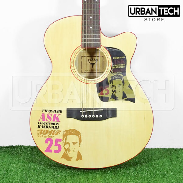 Guitarra Acústica Texas 40 Pulgadas Natural Brillante Elvis Presley - Imagen 5