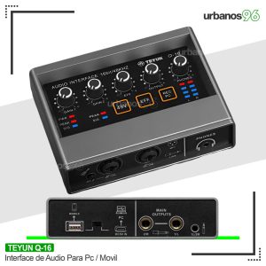 Interface de Audio Para Pc/Movil Teyun Q-16 2 Canales