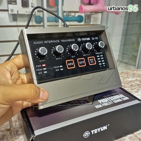 Interface de Audio Para Pc/Movil Teyun Q-16 2 Canales - Imagen 4
