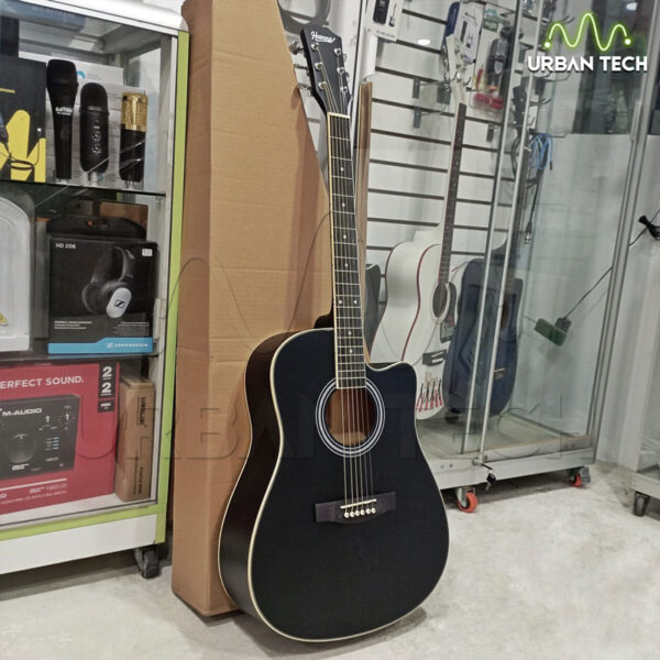 Guitarra Electroacústica Jumbo Havana / Scorpion 41 Pulgadas Q41 Negro Mate - Imagen 2